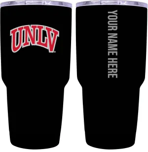 Collegiate Custom Personalized UNLV Rebels, 24 oz Insulated Stainless Steel Tumbler with Engraved Name (Black) Officially Licensed Collegiate Product