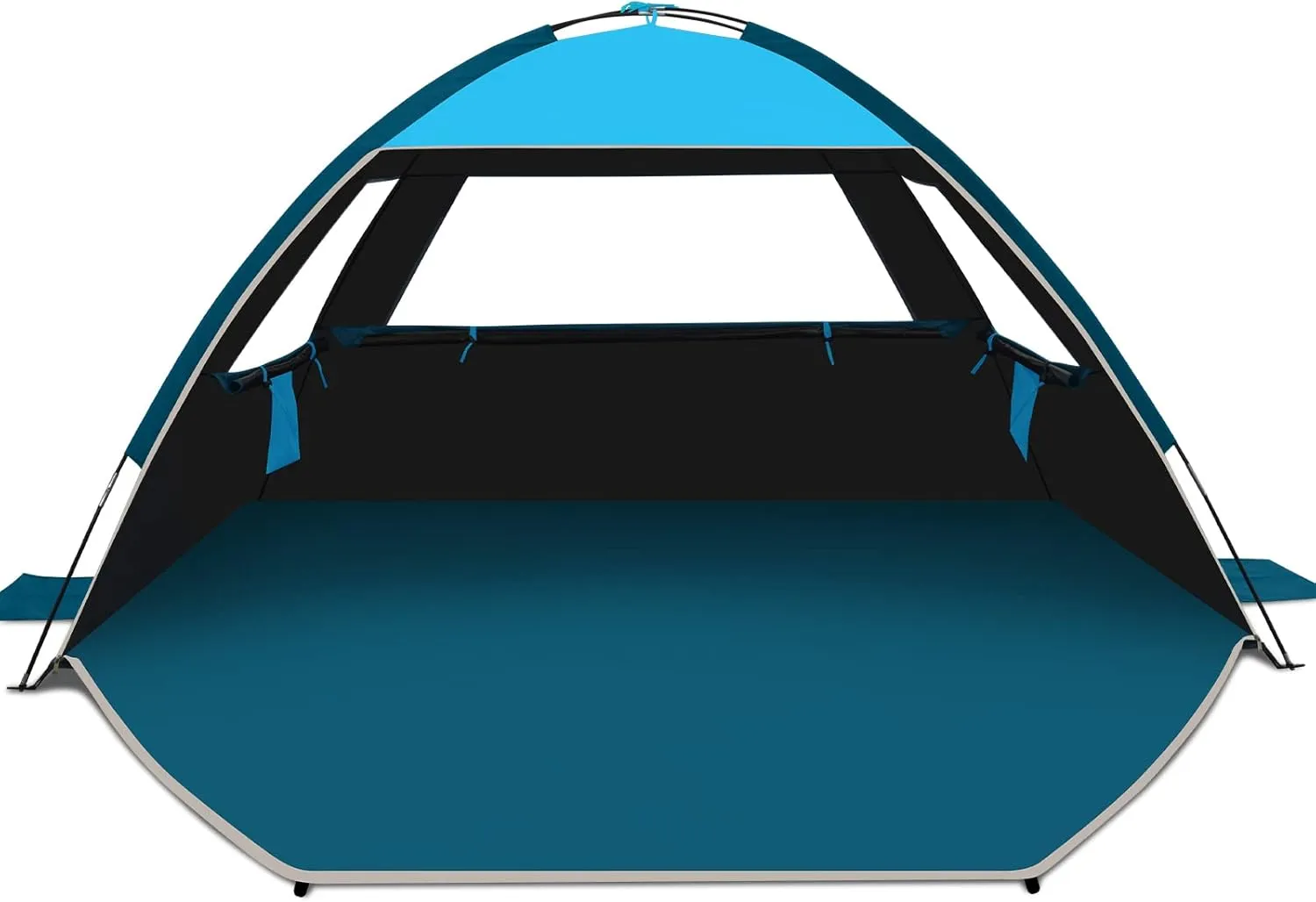 COMMOUDS Beach Tent Sun Shade for 3/4-5/6-7/8-10 Person, UPF 50  Beach Sun Shelter Canopy Tent, Lightweight, Easy Set Up and Carry