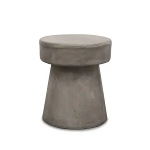 Concrete Side Table / Stool in Grey Mushroom or White