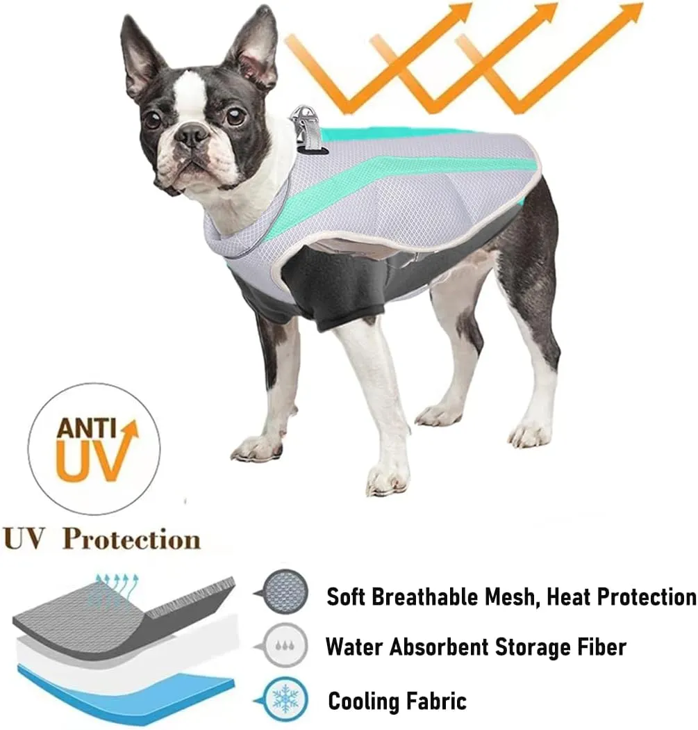 Cooling Vest Harness Cooling Shirt for Dogs Vest with Reflective Strip Harness for Medium Dog Lightweight Dog Summer Clothes