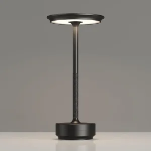 Cordless Rechargeable Table Lamps, Portable 5000mAh Restaurant Table Lamp, 3 Color Stepless Dimming LED Table Light with Memory Function, for Outdoor/Dinner/Patio/Camping.(Black)