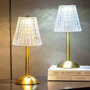 Cordless Table Lamp for Outdoor,Patio,Rechargeable Gold Wireless Table Light,Pack 2 Lamp for Restaurant Table,Dining Table,Living Room,Bedroom,Portable LED Battery Operated Lamp