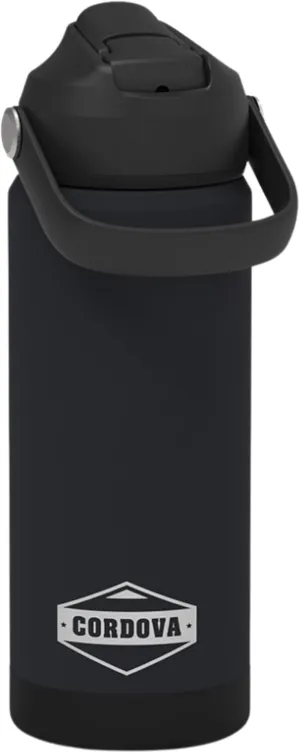 Cordova Outdoors Trailhead Class Water Bottle, Obsidian, 18 oz