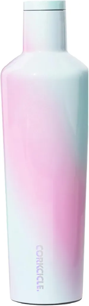Corkcicle Insulated Canteen, Unicorn Wonderland, 25 oz – Cupholder Friendly Water Bottle with Screw-On Cap Keeps Drinks Cold for 25hrs, Hot 12hrs
