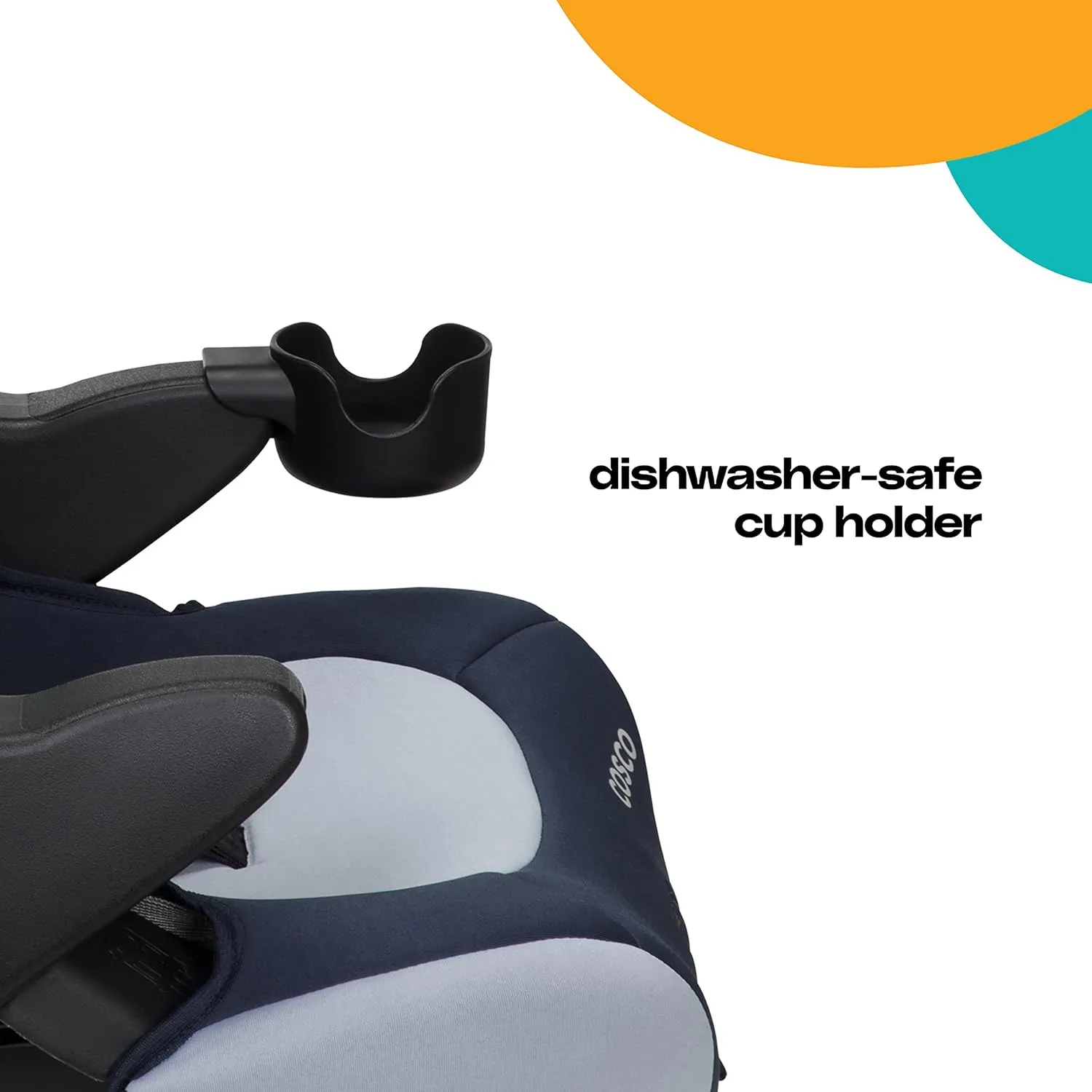 Cosco Kids Finale DX 2-in-1 Booster Car Seat, Forward Facing Toddler Car Seat (30-65 lbs) and Belt Positioning High Back Booster Seat (40-100 lbs), Rainbow