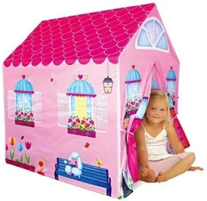 Cottage Playhouse Girl City House Kids Secret Garden Pink Play Tent by PTLF