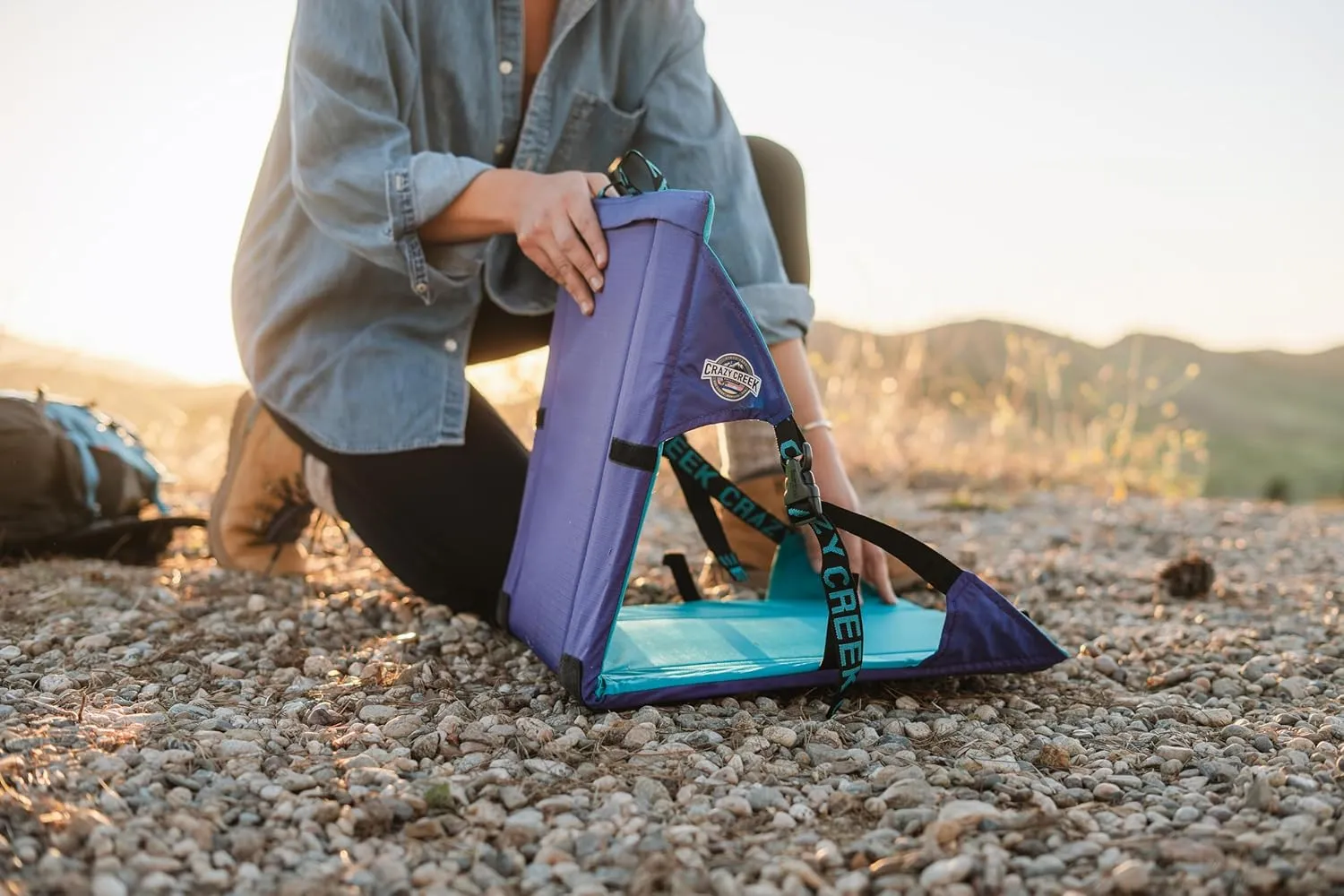 Crazy Creek Original Chair Perfect for Stadium Seats, Camping, Hiking & More, Comfort on All Terrains, Adjustable Straps, Lightweight Design, Water-Resistant