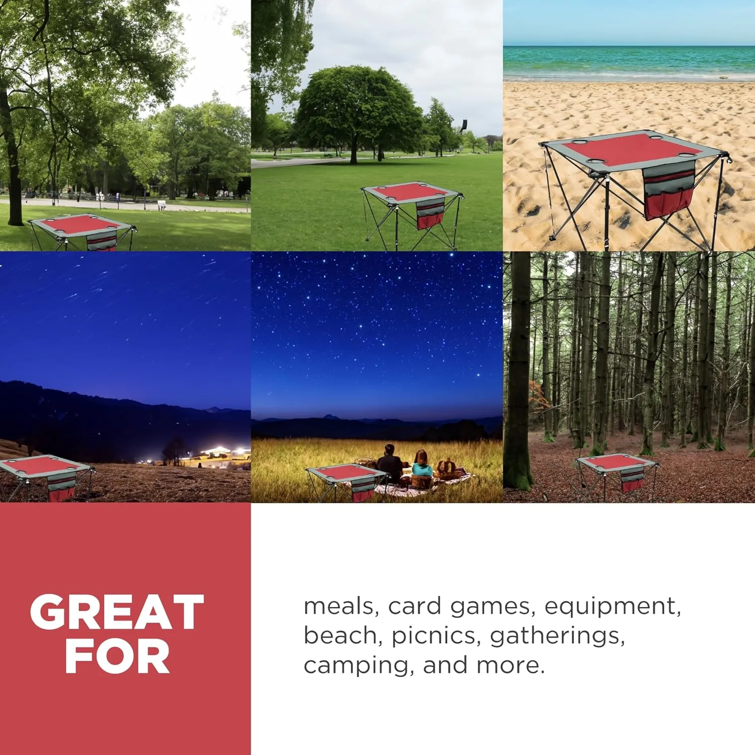 Creative Outdoor Folding Wine Table | Portable | Camping Beach Picnic & Patio