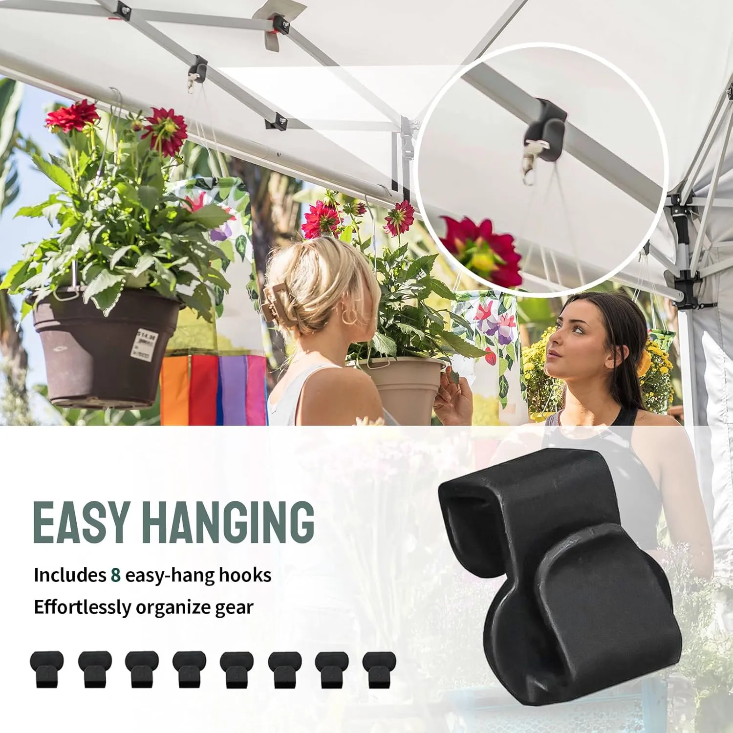 CROWN SHADES 10x10 Pop Up Canopy Tent Instant Commercial 1-Person Setup Patended Centerlock with 400D Fabric, 4 Sidewalls, 4" Wheels, 4 Upgraded Weights, Sto'N Go Bag, Gray