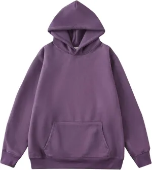 Ctreela Plain Basic Unise Hooded Sweatshirt Loose Long Sleeve Hoodie Women Men Adult Teen Pullover Solid Shirt with Pocket