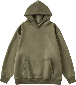 Ctreela Plain Basic Unise Hooded Sweatshirt Loose Long Sleeve Hoodie Women Men Adult Teen Pullover Solid Shirt with Pocket