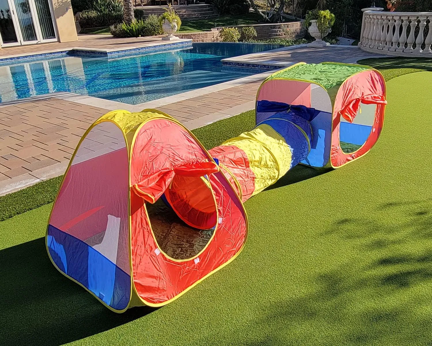 Cubby-Tube-Teepee 3pc Pop-up Play Tent Children Tunnel Kids Adventure Station by POCO DIVO