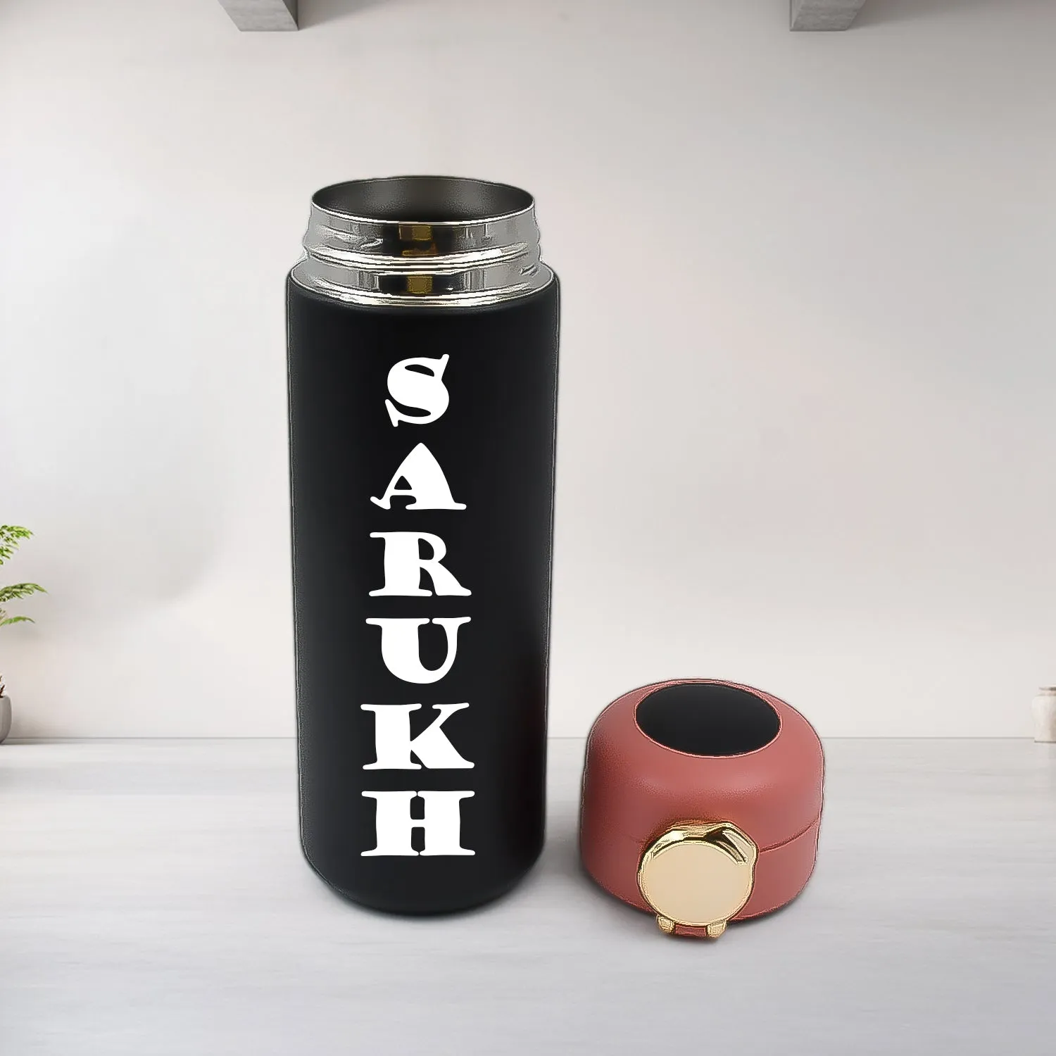 Customize Smart Vacuum Insulated Water Bottle with LED Temperature Display (450 ML Approx)