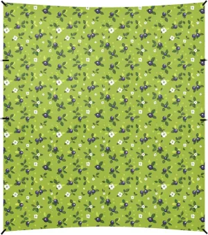 Cute Bilberry Fruit Green Foldable Beach Canopy UPF50  Lightweight Shade Sun Shelter with Sand Shovel, Sandbags for Camping, Picnics, Backyard