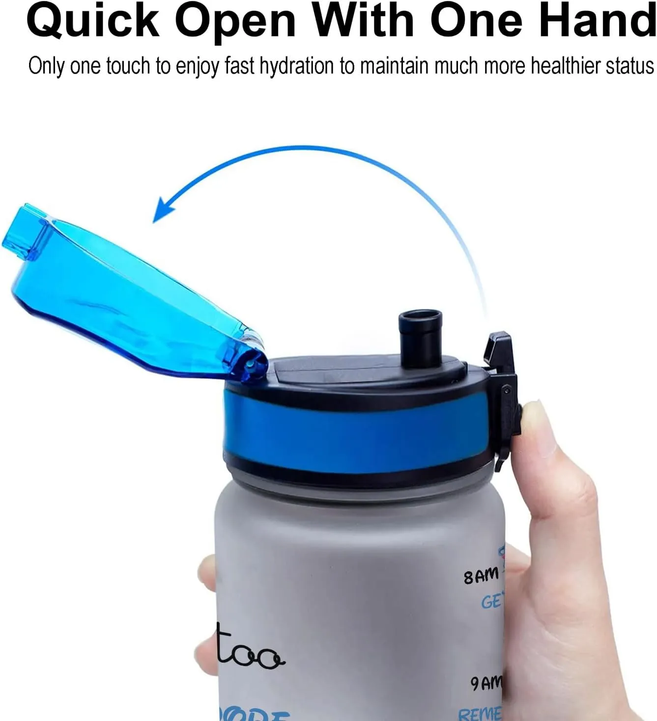 Cute Donkey 32 Oz Water Tracker Bottle, Insulated Water Bottle with Donkey Character