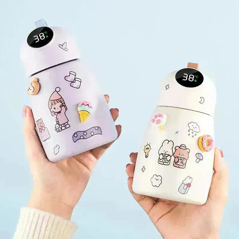 Cute Kawaii Temperature Display Bottle (500 ml)