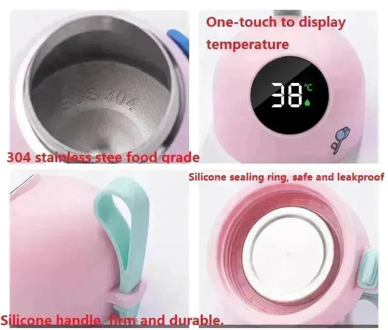 Cute Kawaii Temperature Display Bottle (500 ml)