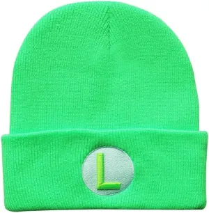 Cute Mario Luigi Wario Waluigi Embroidered Long Beanie