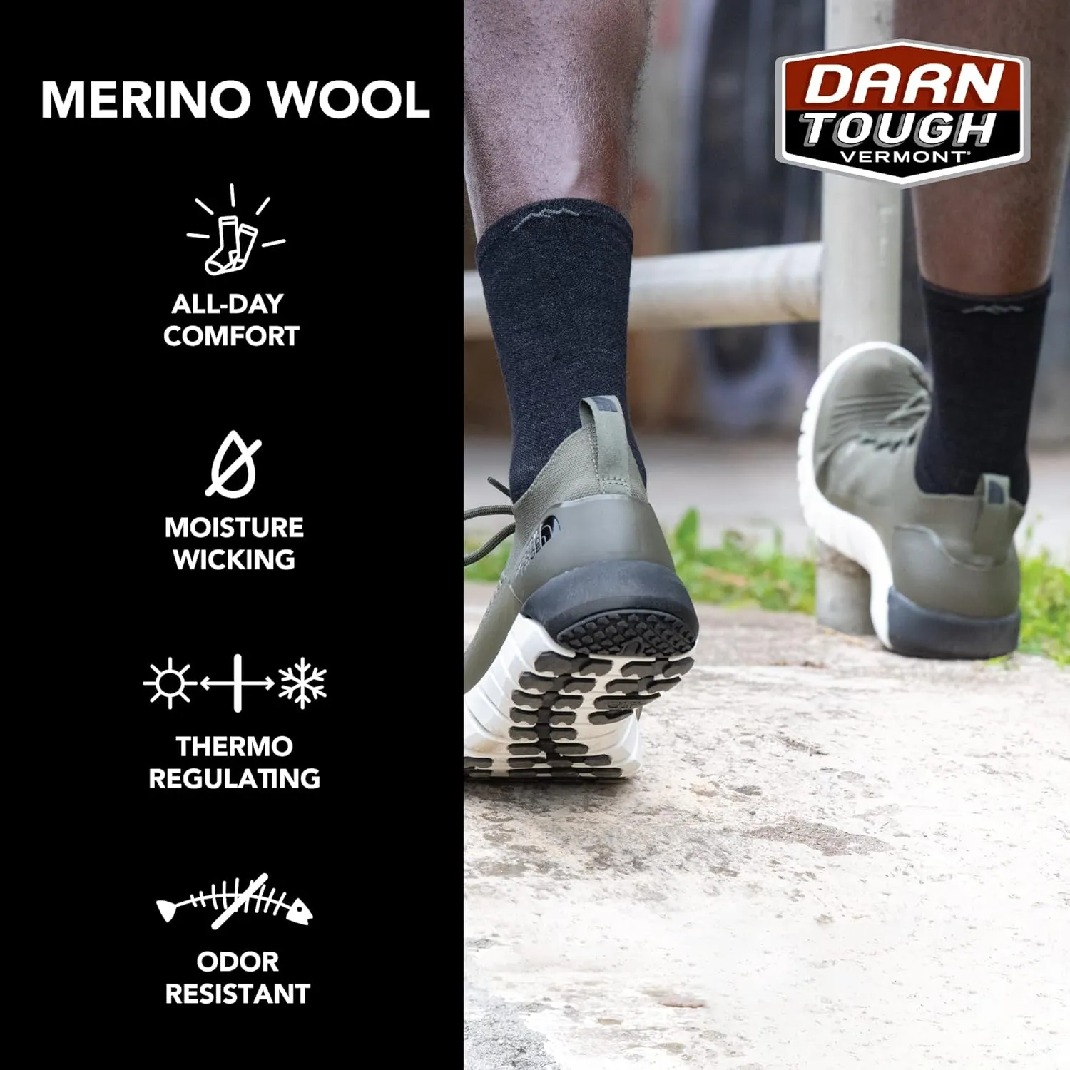 Darn Tough Men's Run 1/4 Ultra-Lightweight with Cushion Sock (Style 1040)