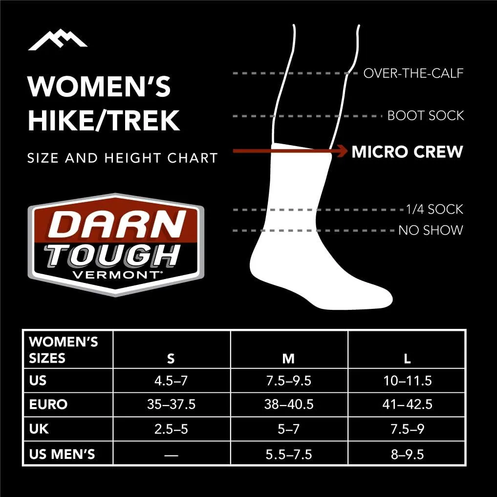Darn Tough Vermont Women's Sobo Micro Crew Lightweight with Cushion