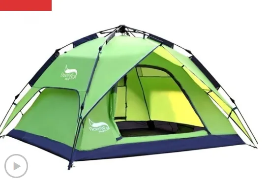 DesertFox? Easy Set up 4 Person Camping Tent - Olive