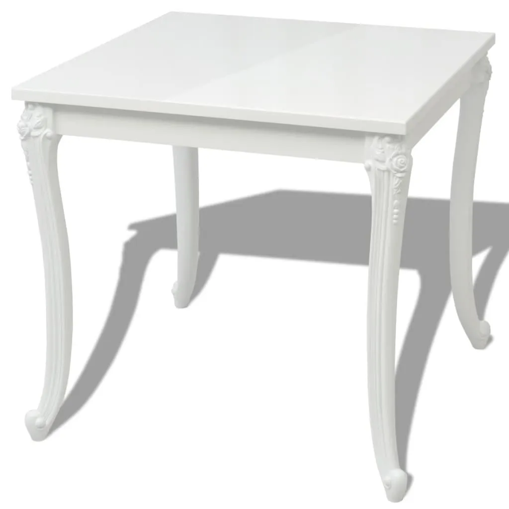 Dining Table Kitchen Table Dining Room Dinner Table High Gloss White