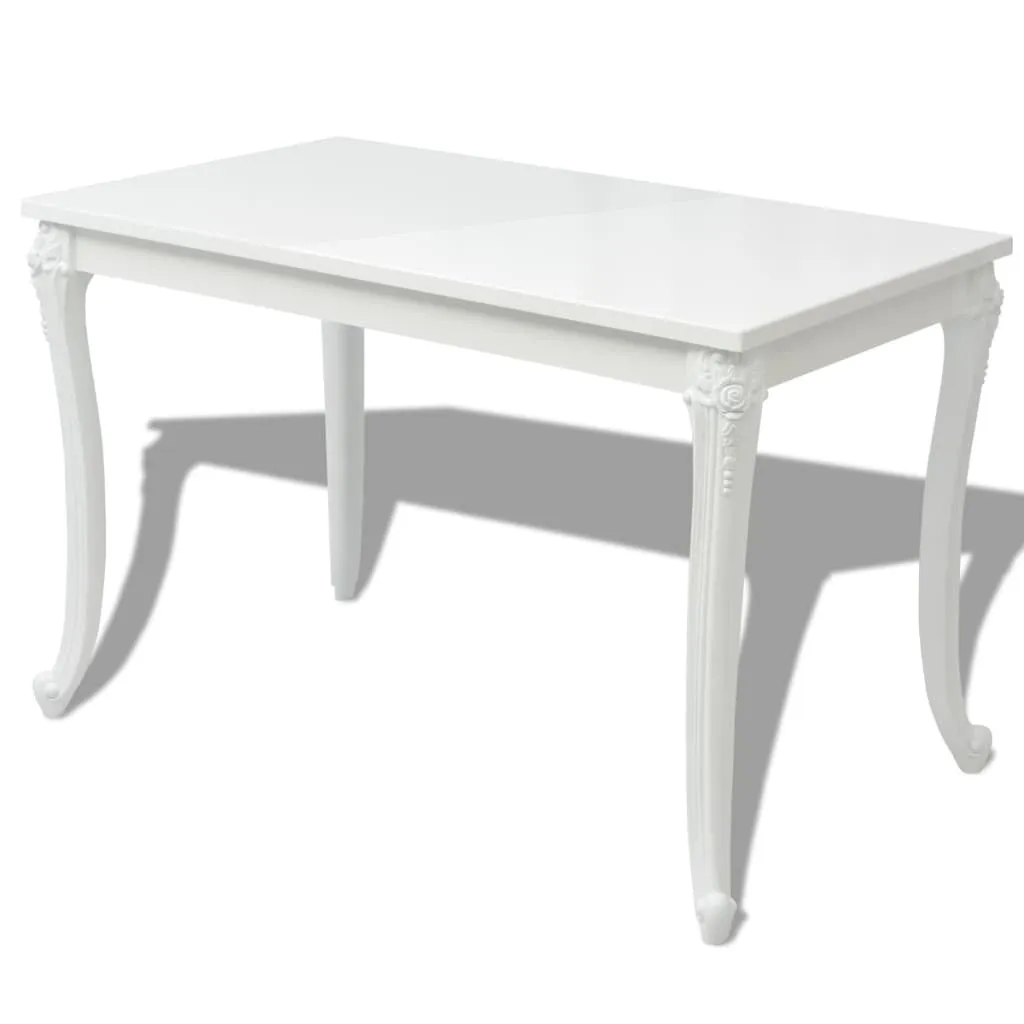 Dining Table Kitchen Table Dining Room Dinner Table High Gloss White