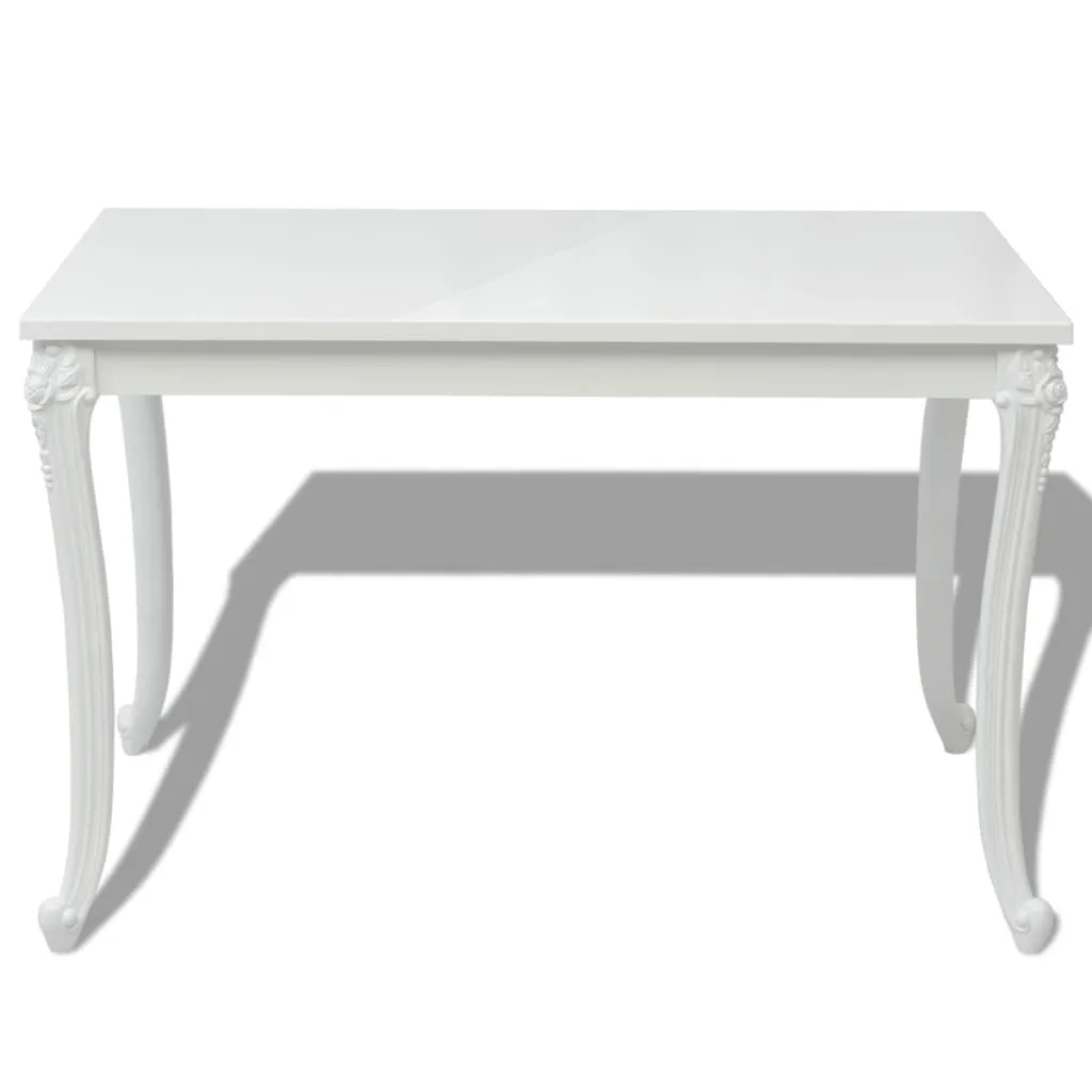 Dining Table Kitchen Table Dining Room Dinner Table High Gloss White
