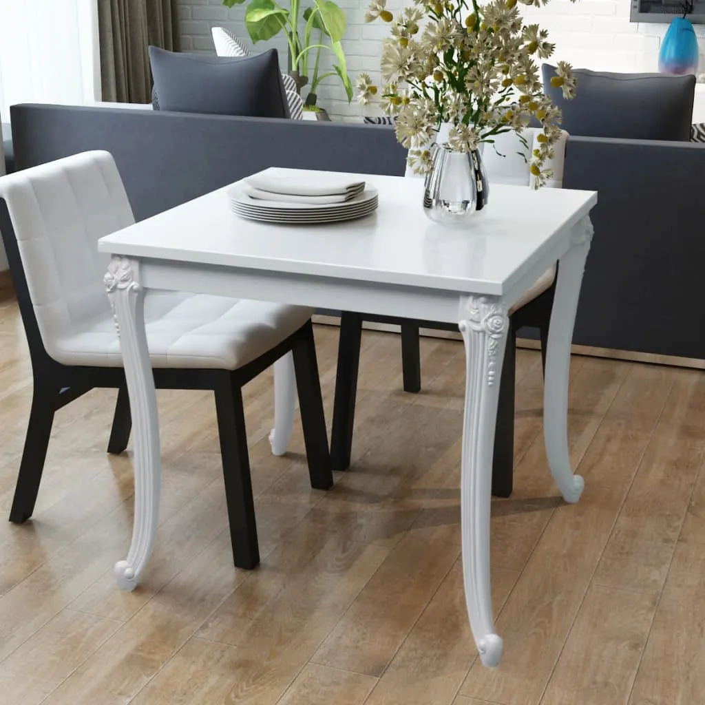 Dining Table Kitchen Table Dining Room Dinner Table High Gloss White