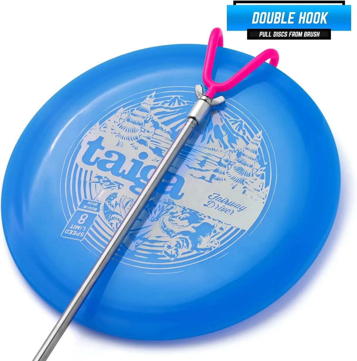Disc Golf Retriever Pole Telescoping Disc Golf Accessories Grabber 16 inches to 16ft