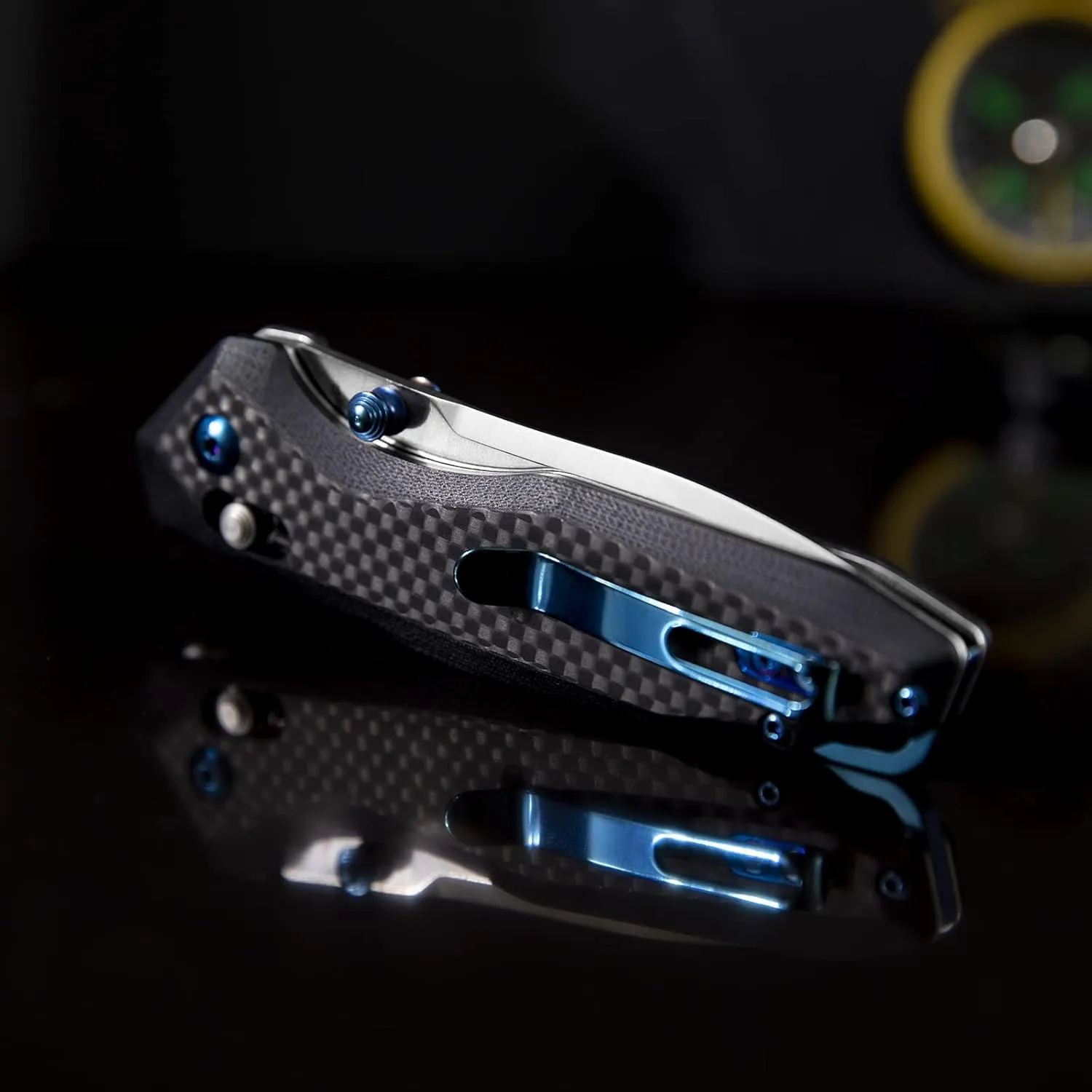Dispatch Axis Lock Folding Pocket Knife with Clip, 3.27" D2 Steel Blade and G10 Handle, Camping Folding Knives for Men Women Hiking Survival Pocketknife