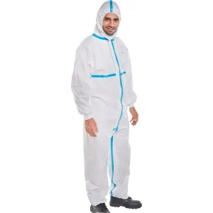 Disposable Coverall Microporous Type 4/5/6 Pack of 20 - White