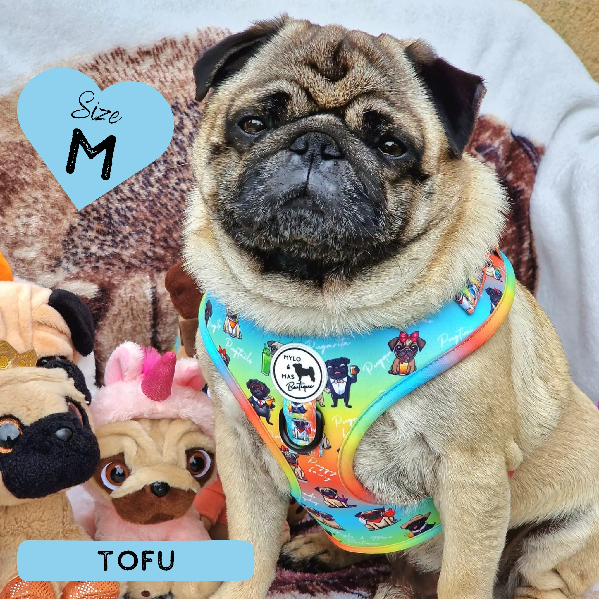 Dog Adjustable Harness - Oh My Pug!