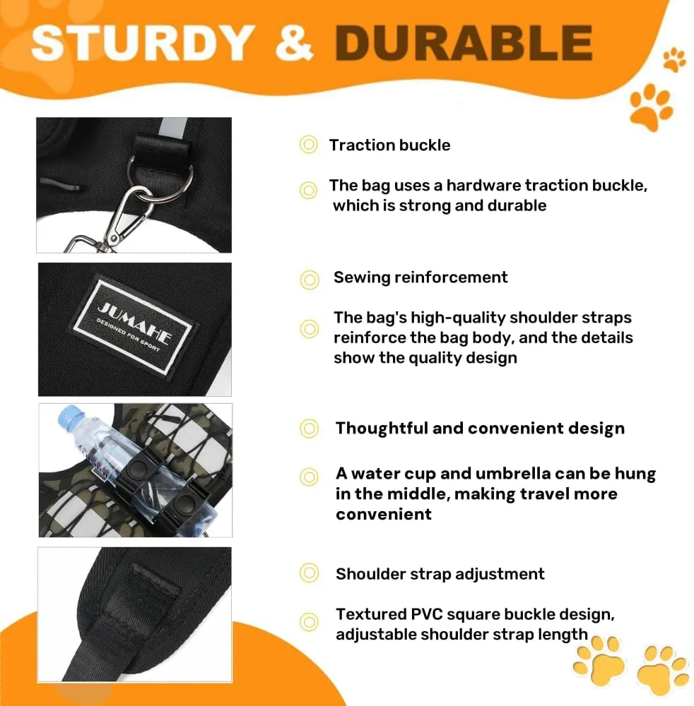 Dog Harness Backpack,Backpack for Dog,Adjustable Pets Self Carrier Bag for Small Medium Dogs Travel Hiking Daily Walking(Black,S)