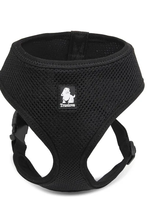 Dog Harness with Steel D Ring - Black, L