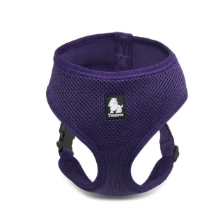 Dog Harness with Steel D Ring - Purple, L