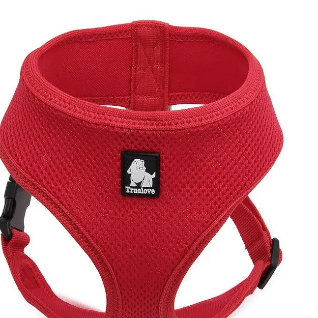 Dog Harness with Steel D Ring - Red, XL