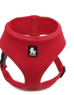 Dog Harness with Steel D Ring - Red, XL