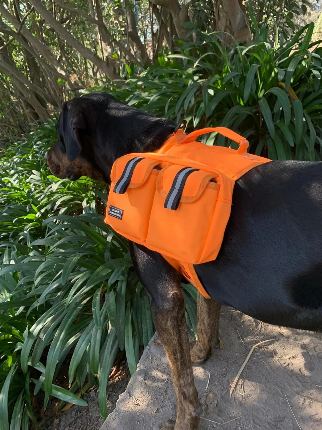 Dog Hiking Backpack Saddle Bag Medium Dogs Adjustable Harness Reflective Straps Side Pockets Breathable Fabric Outdoor Walking Travel Lightweight Durable Design Ideal Pet Gear Adventure Use