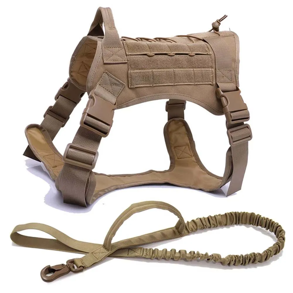 Dog Tactical Harnes Leash Collar