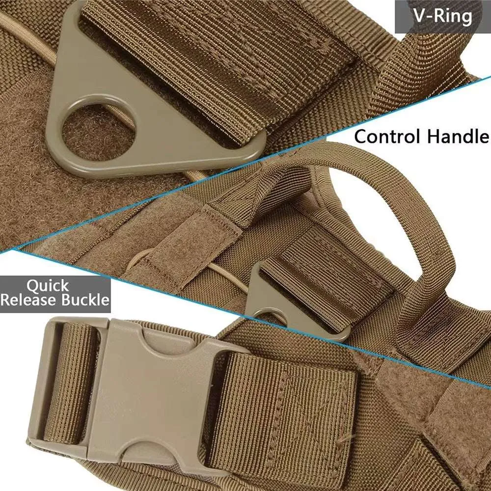 Dog Tactical Harnes Leash Collar