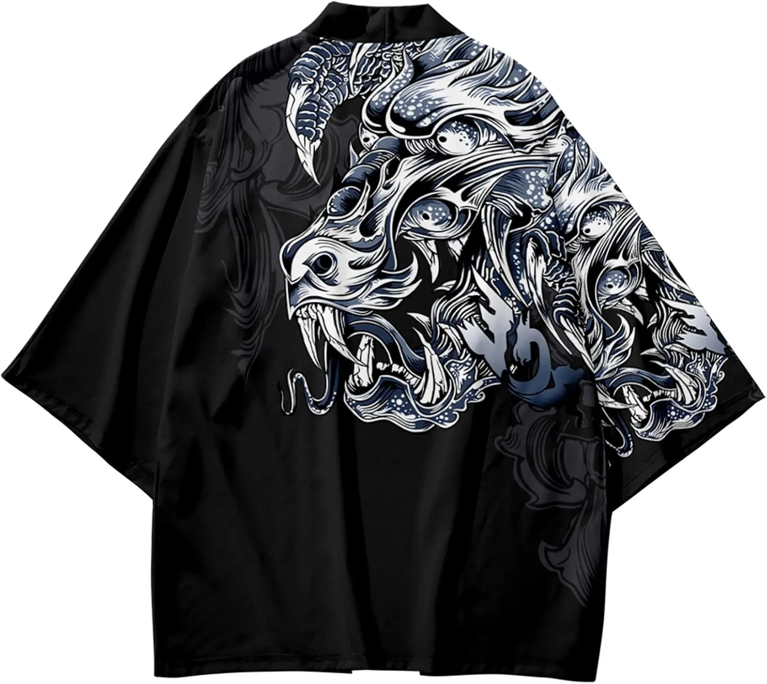 DOSLAVIDA Men's Japanese Style Kimono Set Lightweight Open Front Cardigan Suits Stylish Two Piece Summer Beach Outfits