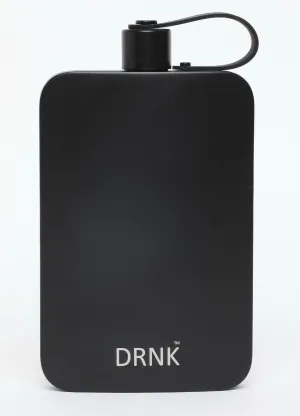 DRNK Steel | Flat Water Bottle as Seen on Shark Tank | Workplace Hydration, Travel, Hiking, and Gym | Leak Proof | Non-Toxic | BPA-Free | 17oz (500ml) [Graphite]