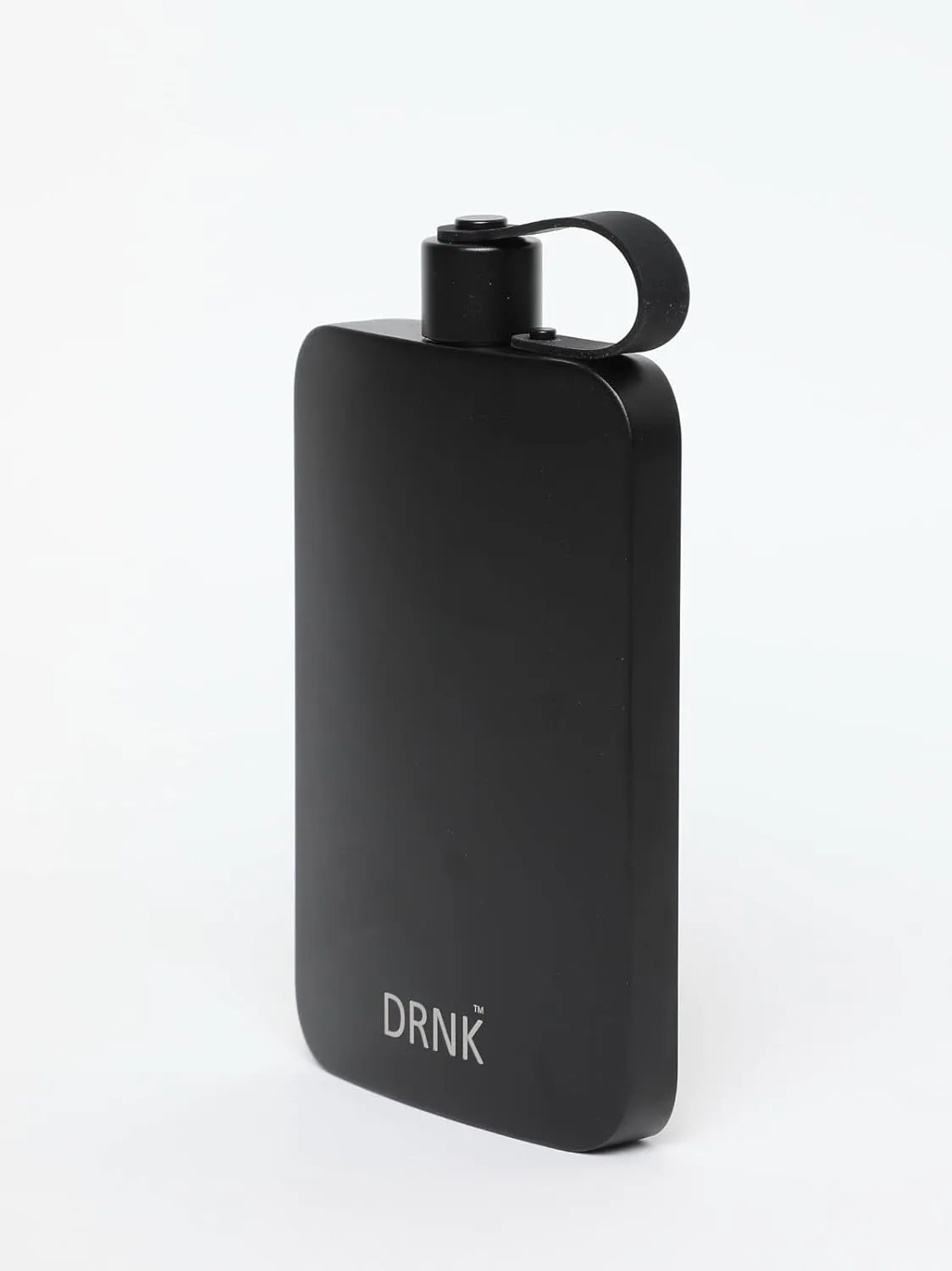 DRNK Steel | Flat Water Bottle as Seen on Shark Tank | Workplace Hydration, Travel, Hiking, and Gym | Leak Proof | Non-Toxic | BPA-Free | 17oz (500ml) [Graphite]