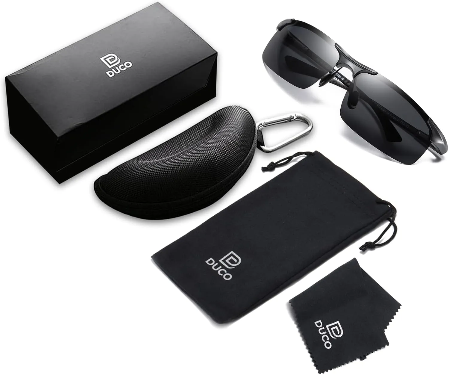 DUCO Men's Sports Polarized Driving Carbon Fiber Sunglasses for Men UV400 Protection DC8277