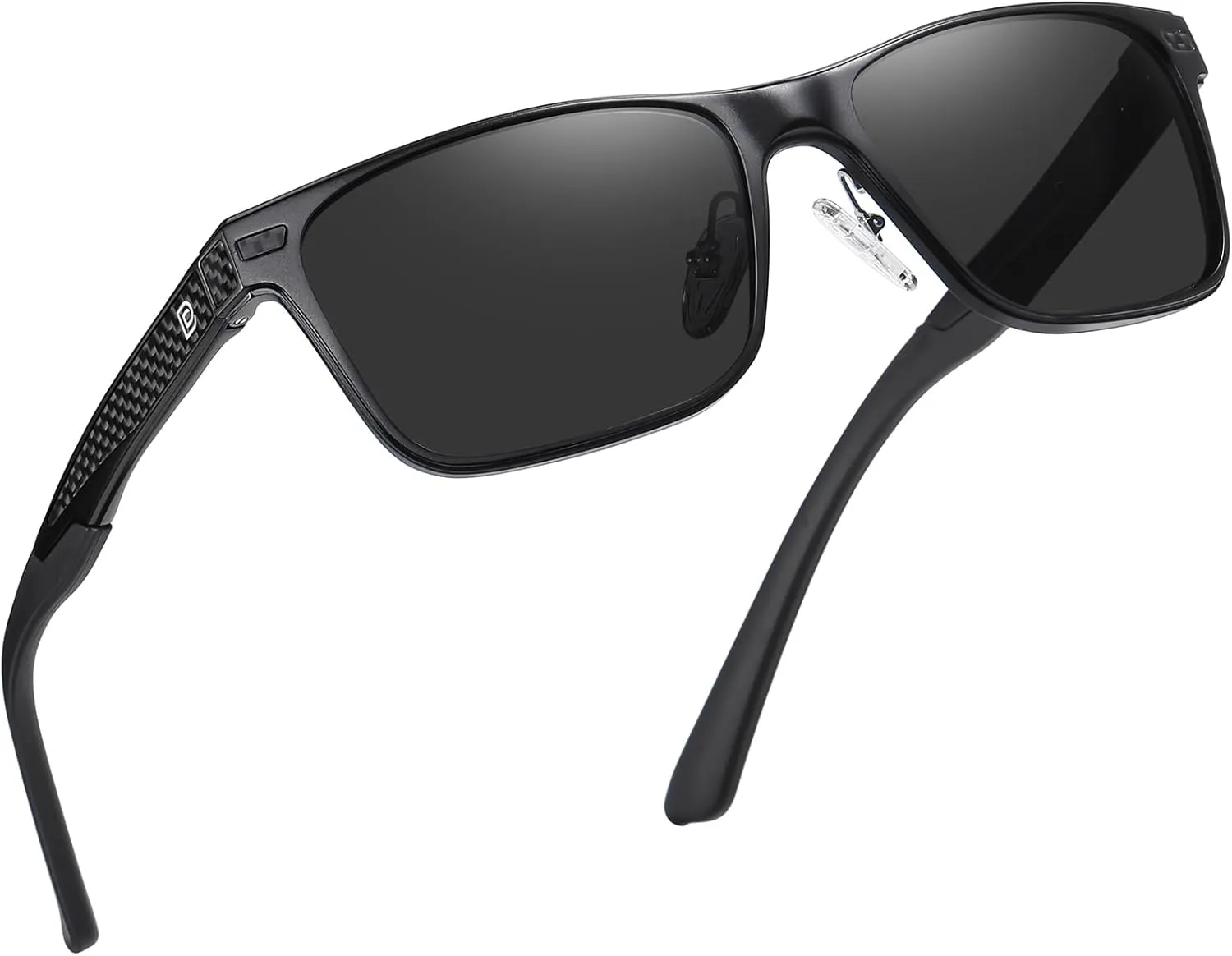 DUCO Polarized Sunglasses for Men Lightweight Carbon Fiber UV400 Protection Square Sun Glasses 8207