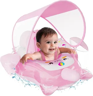 EagleStone Pool Float with Canopy, Swimming Pool Float, Baby Pool Float 3-36 Months, Fun Gifts Pool Toys for Pool Game, Baby Float with Canopy