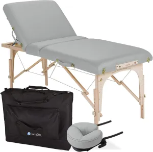 EARTHLITE Portable Massage Table Package AVALON – Reiki Endplate, Premium Flex-Rest Face Cradle & Strata Cushion, Carry Case (30”x73”)