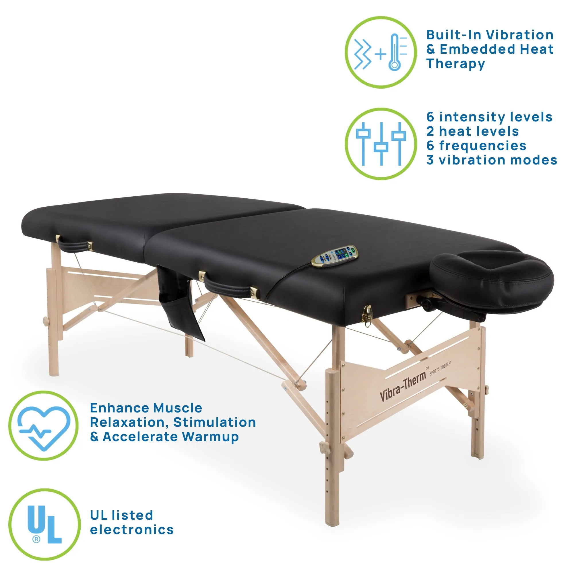 Earthlite Vibra‐Therm™ Sports Therapy Portable Massage Table Package