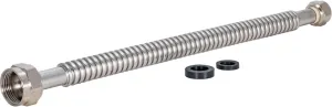 Eastman 18 Inch WaterFlex Water Heater Connector, 3/4 Inch FIP x 1 Inch FIP, Stainless Steel Corrugated Water Heater Supply Line, 437518